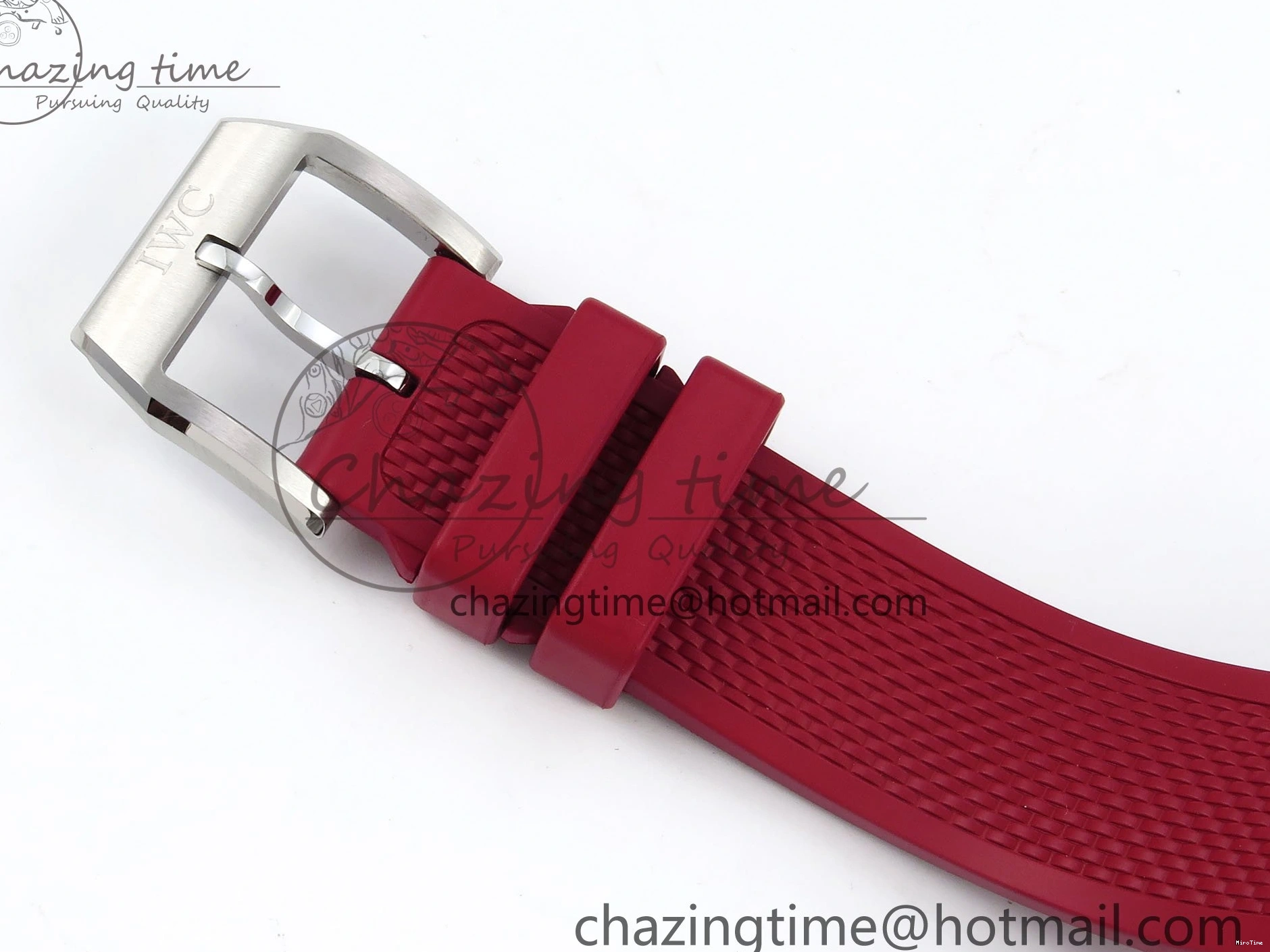 MIROTIME 0301 Reliable Portuguese Chrono IW3716 Z+F 1:1 Best Edition Red Dial on Red Rubber Strap A 7015